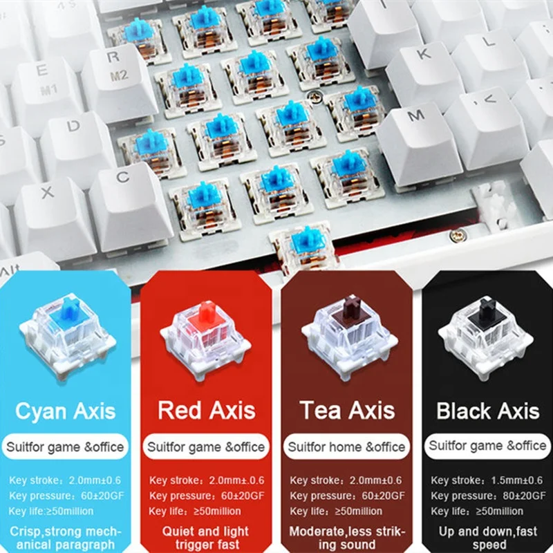 Hotsale 84 Keys Professional 3 Modes RGB Backlight Mechanical Keyboard Gaming Keyboard