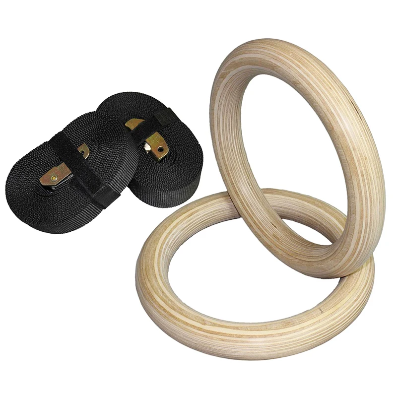 General Custom Sport Gym Fitness Wooden Hanging Gymnastic Rings