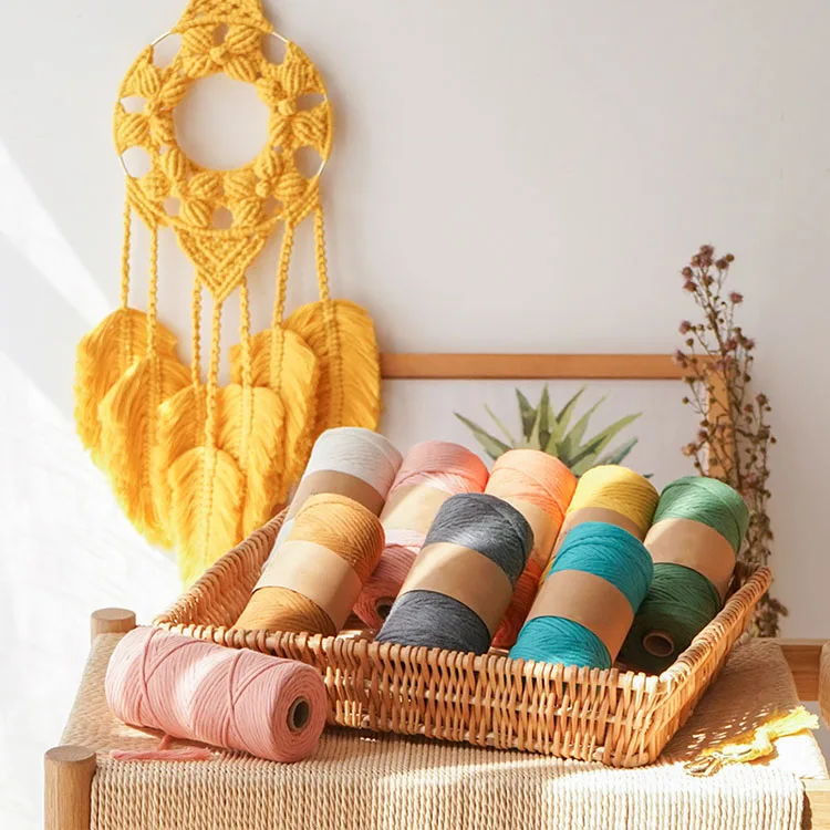 Безупречные детские носки высокого качества 3 мм с одинарной нитью витой макраме хлопок шнур веревка