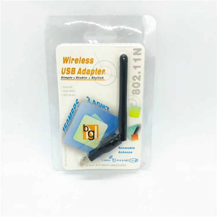 USB WIFI apater 802.11n 150 Мбит/с 7601 чипсет беспроводная сетевая