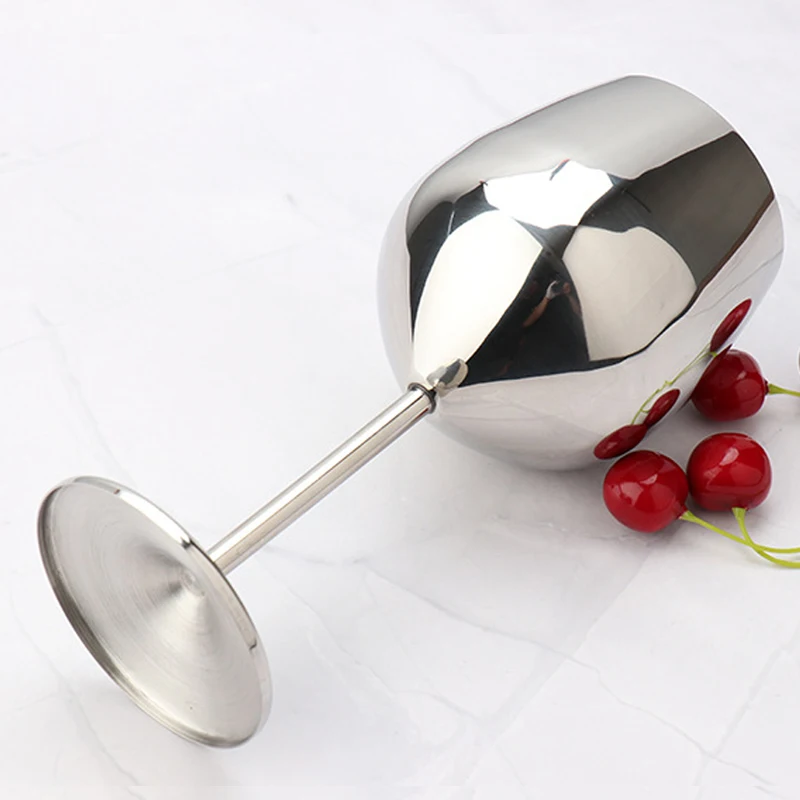 Custom wholesale cocktail glass champagne red wine stainless steel wine glass