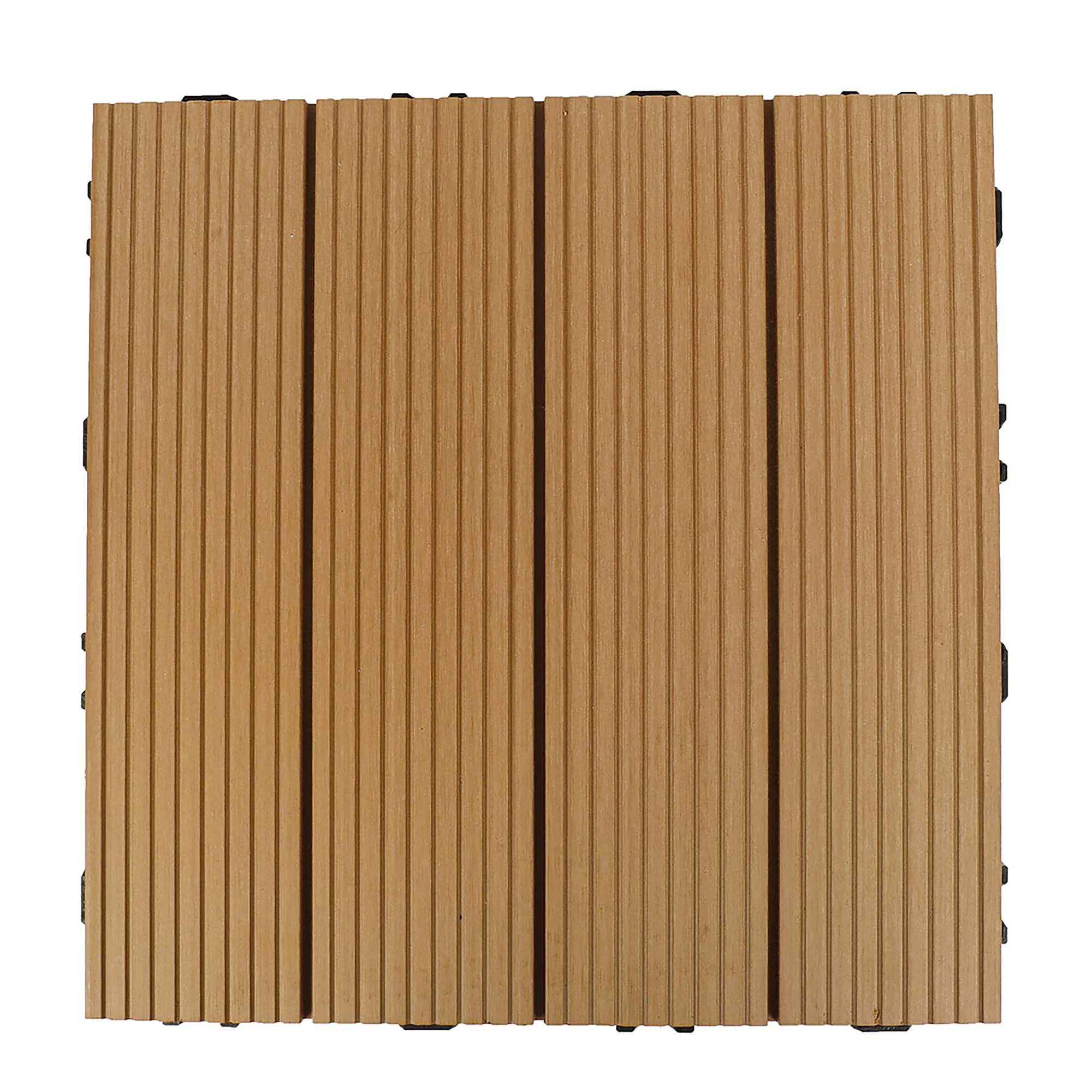 Real WPC Decking Tiles Synthetic Wood Outdoor Flooring Tiles XF-C029 300*300*27 mm