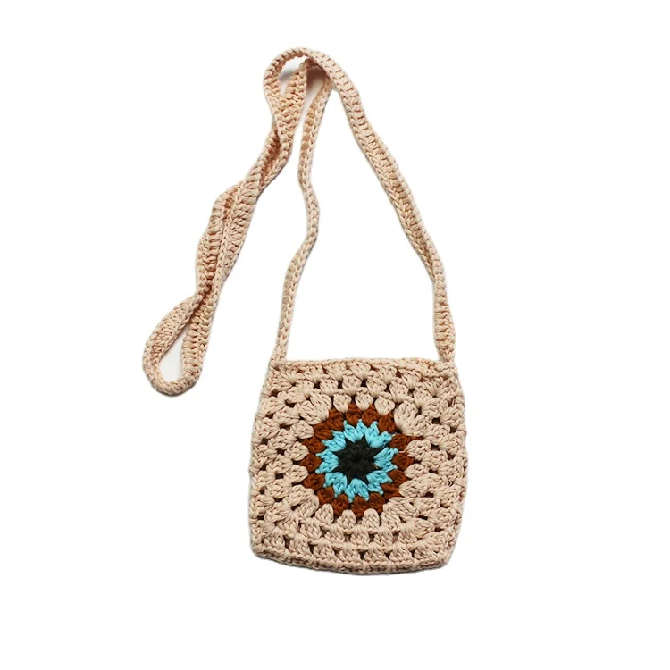 Новый цветной креативный вязанный полый мешок для мобильного телефона ручной работы