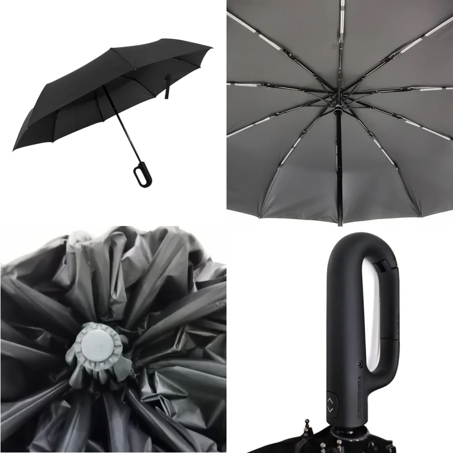 Ovida large size 3 Folding  Automatic umbrella inner ring buckle umbrella windproof folding umbrella with hook