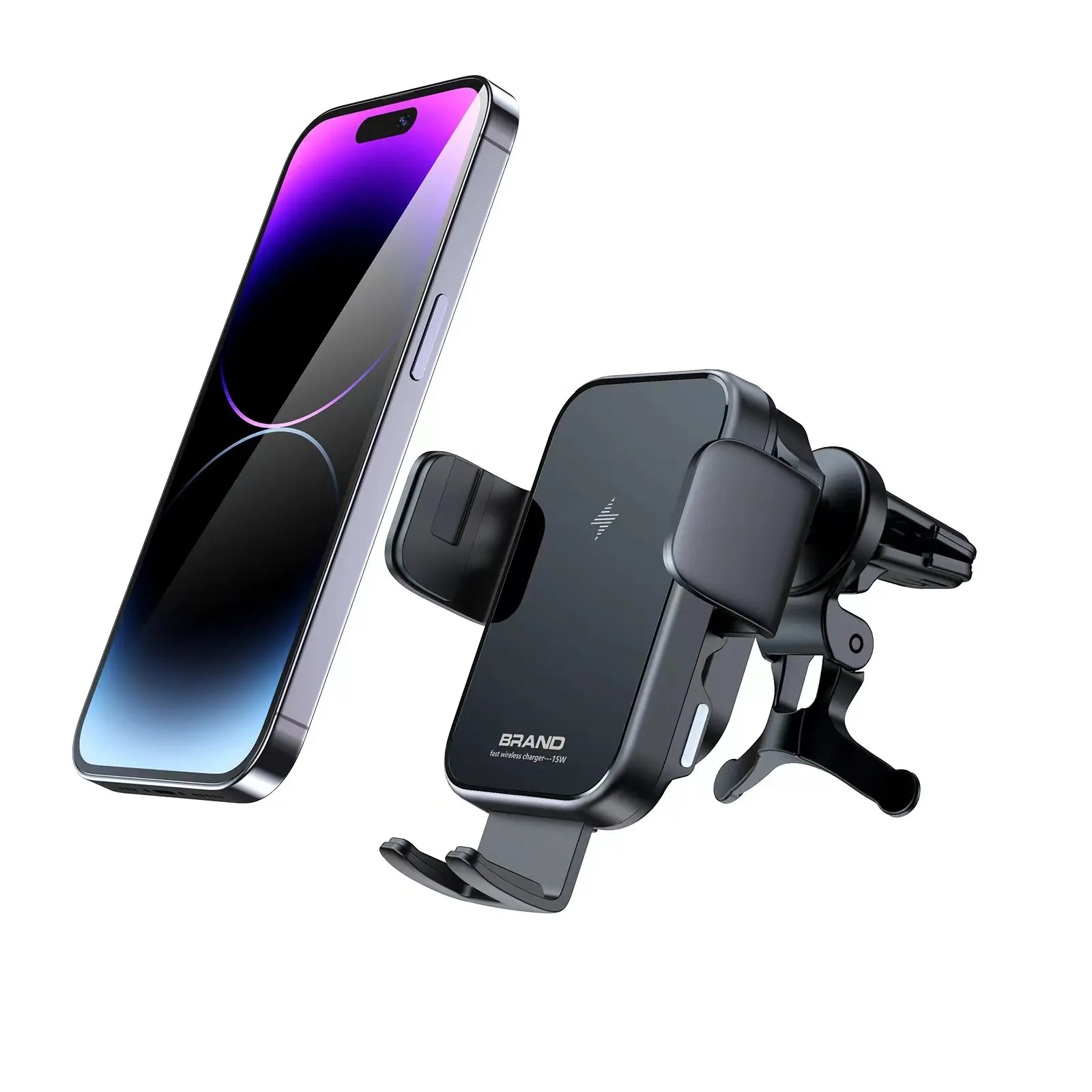 Горячая распродажа Автоматический Датчик выравнивания 15 Вт Qi быстрая Беспроводная зарядка автомобильный держатель на вентиляционное отверстие лобовое стекло приборная панель телефона