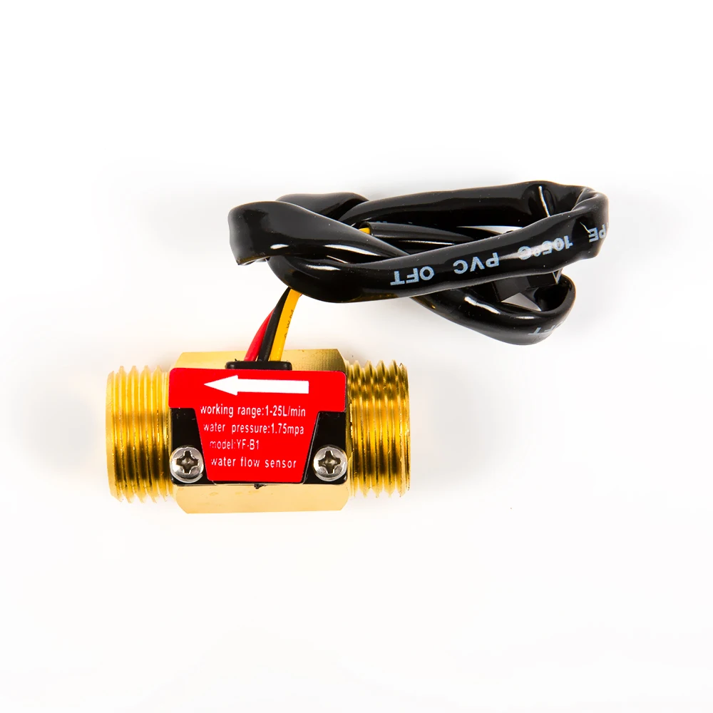 YF-B1 медь G1/2 DN15 нитки Холла Расход воды датчик расхода жидкости расходомер 1 ~ 25L/мин