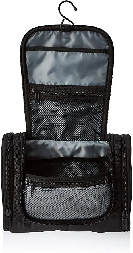 Black Hanging Travel Toiletry Bag Organizer Shower Dopp Kit