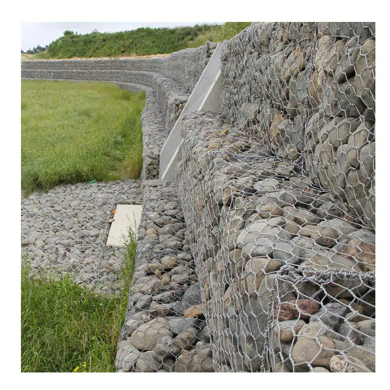 High quality  hexagonal wire mesh  woven wire mesh gabion box stone cage