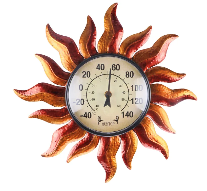 Waterproof wall thermometer wireless wall thermometer hygrometer, solar pattern no battery required