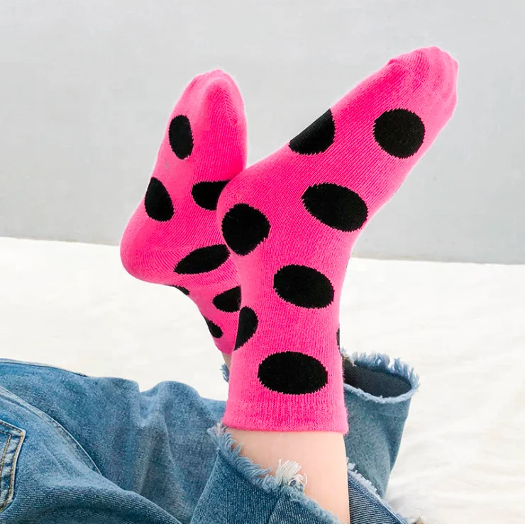 RTS новое качество современная мода, узор в горошек, Детский комплект со штанами на каждый день для мальчиков и девочек, хлопковые носки с рисунком, Размеры S/M/L 12 видов цветов