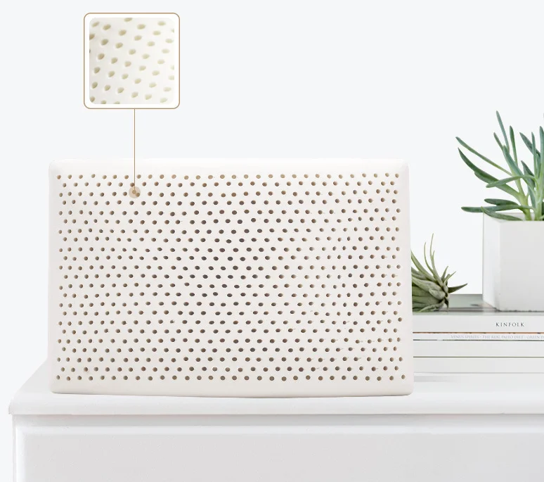 Factory Wholesale High Quality Breathable Elastic Pure Natural Latex Pillow