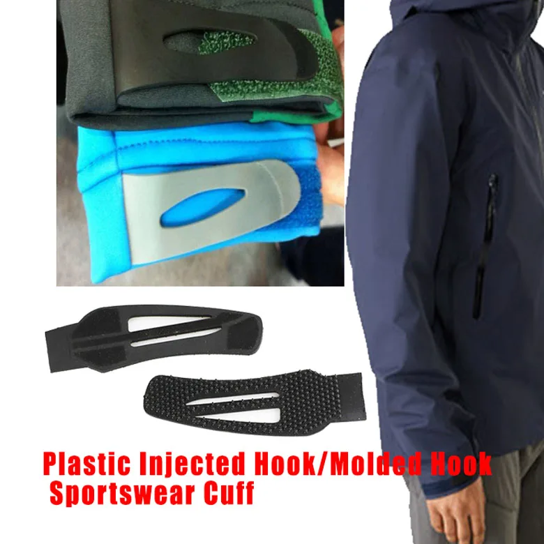 2023 Hot Sales Cheap Factory Price Color sleeve tab color front plastic magic stick coat cuff injection molding PVC sleeve tab