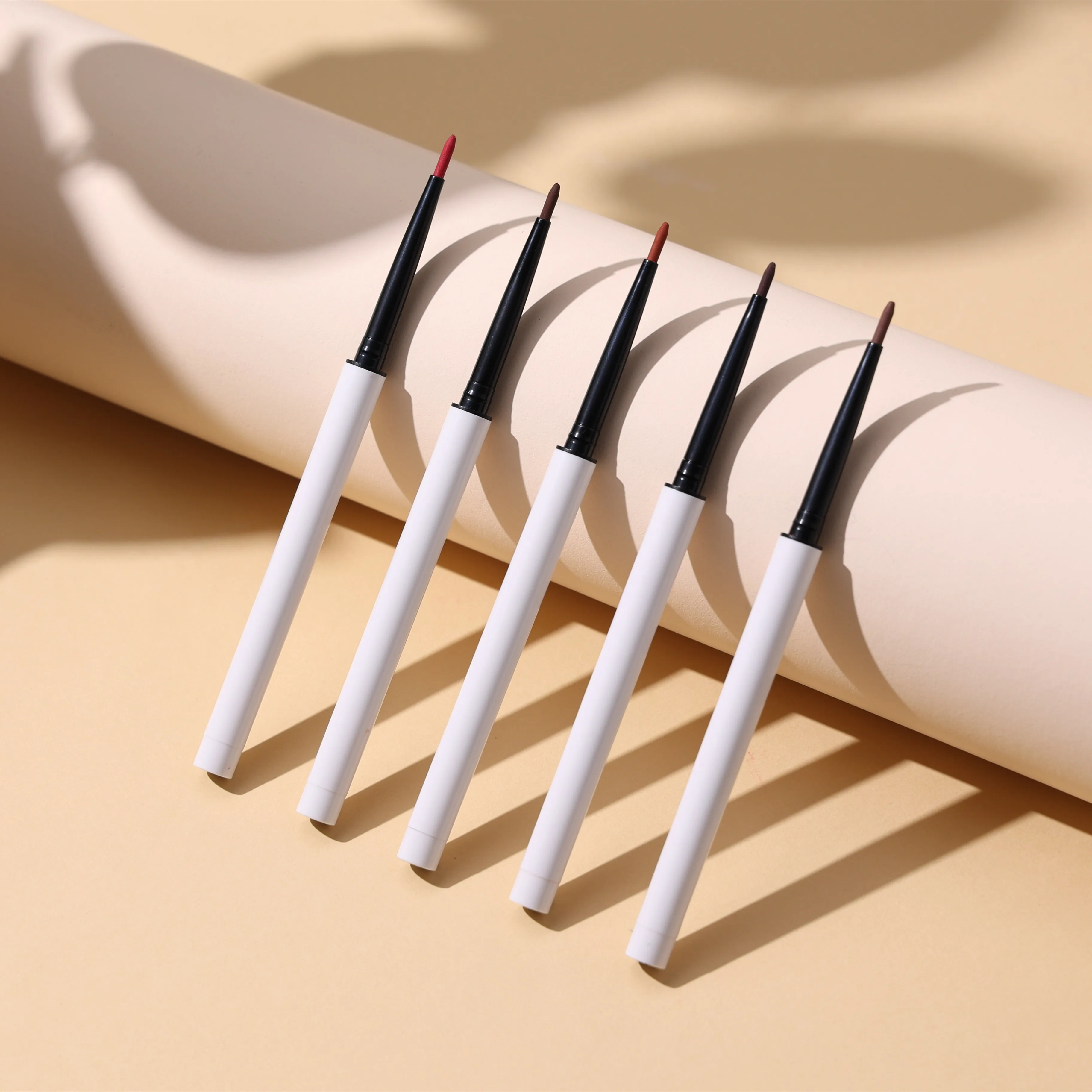 Custom Long Lasting Vegan Coloured Eye Liner Eyebrow Pen Retractable Eyeliner Pencil