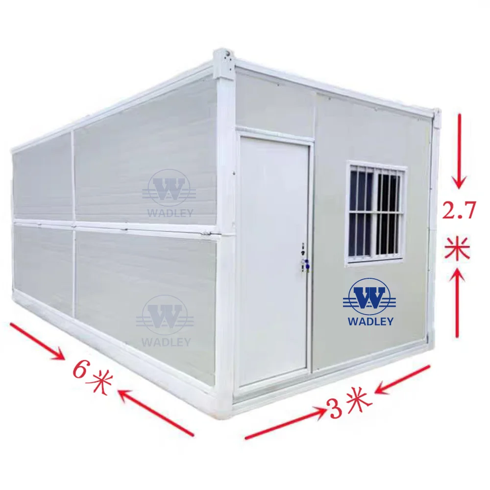 Fast Install Anti Seismic 20ft Sea Shipping Container House Villa Tiny Homes Prefab House Double Wing Folding House