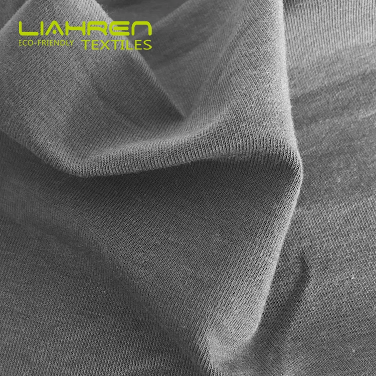 Лучшие продажи из бамбуковых волокон, spandexjersey ткань 68% bamboo27 % cotton5 % спандекс вязаная футболка ткань