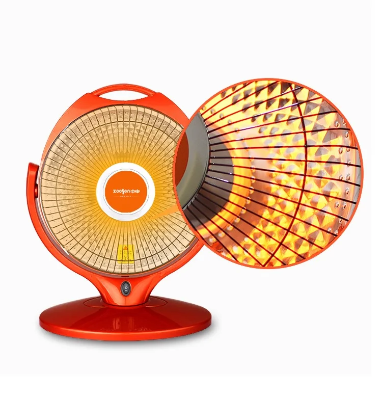 Fan Shaped Electric Heater Household Halogen Heater Home Indoor Use Carbon Fiber Table Heaters 600W