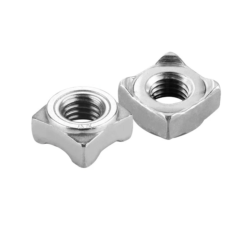 DIN 928 Steel Square Weld Nut Galvanized Zinc Plated Nickel with Hex Head Passivated Fastening Solution Certified