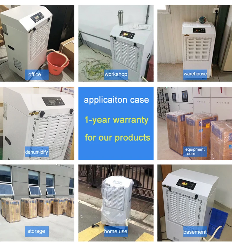 Commercial Refrigerated dehumidifier for cellar 90L 120m2