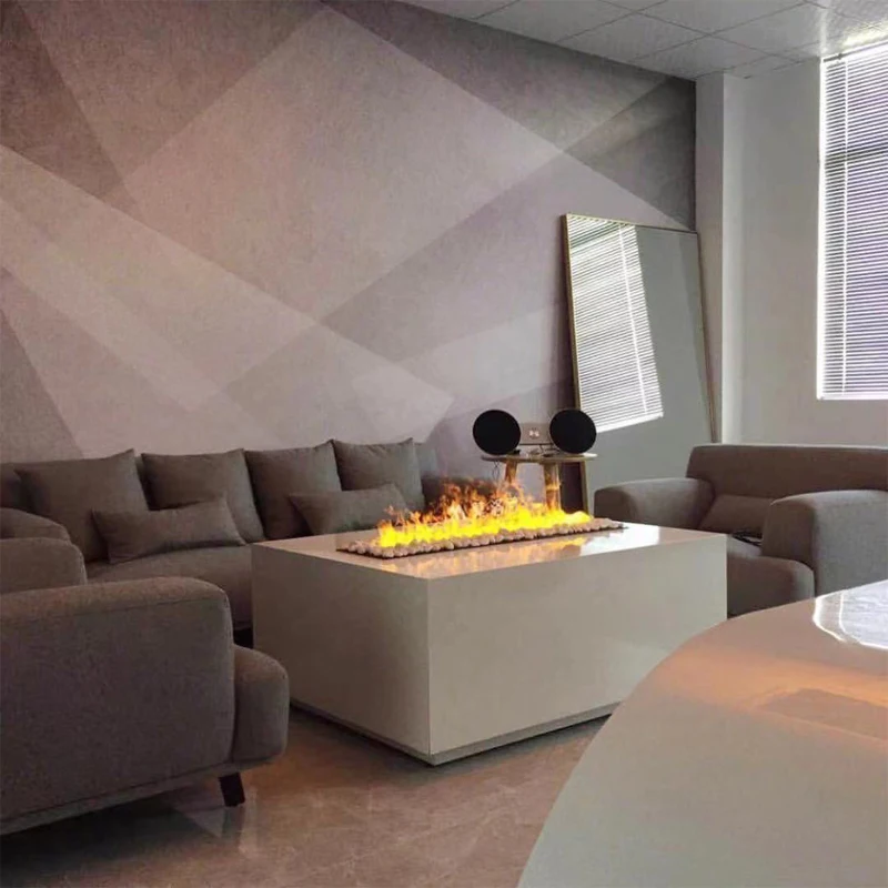 Water Vapor Fire Steam Fireplace Cassette Flat Panel Design Steam Flame Effect Wasserdampf Kamin Waterdamp Haard