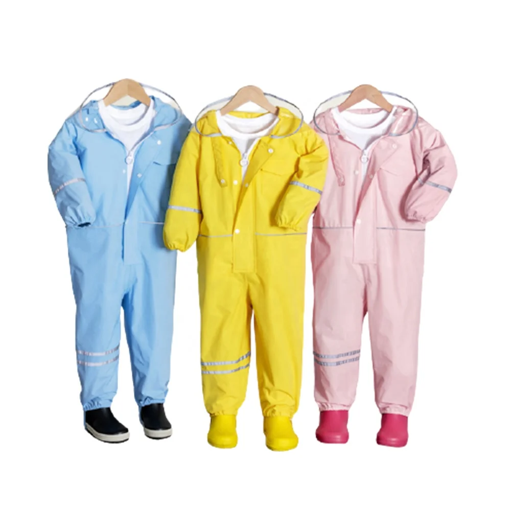Kid Rain Wear Waterproof Raincoat Sky Blue Children Rain Suit