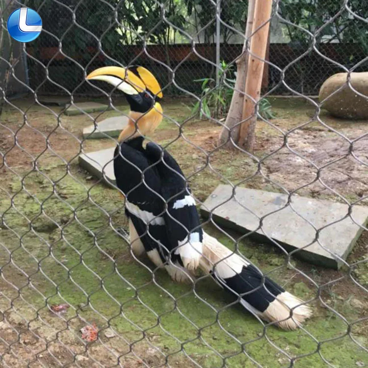 Bird Netting SS Rope Mesh Lion Cage Stainless Steel Cable Net Animal Enclosure Inox Wire Rope Mesh