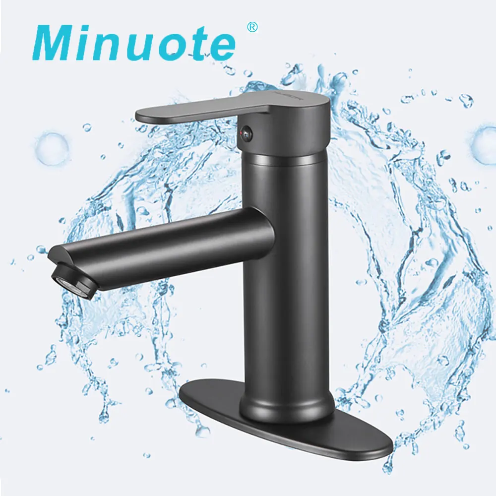 Matt Black Single Hole Thermostatic Shower Mixer Complete Faucet Set Single Handle Bathroom Faucet