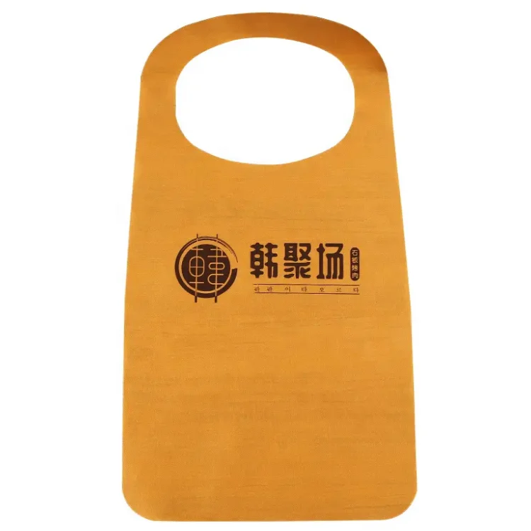 Cheap Disposable Non-Woven Apron Without Sleeves with Thin Ties and Anti-Oil PP Non Woven Surface