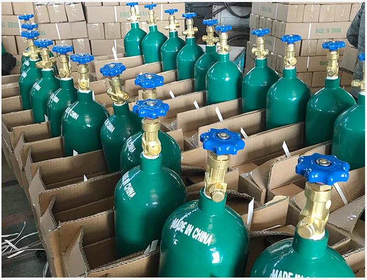 China professional manufacture 40l high purity empty refillable co2 gas bottle/oxygen gas cylinder