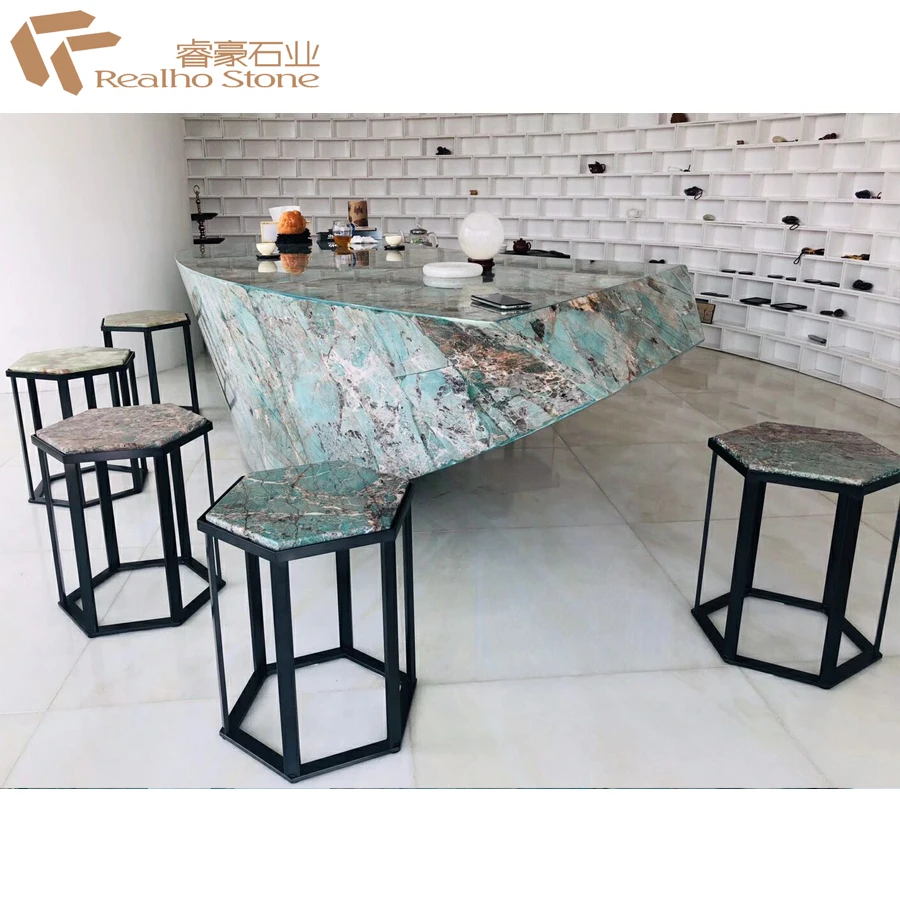Hot Sale Brazil Luxury Stone Amazon Green Granite For Flooring Steps Tabletops