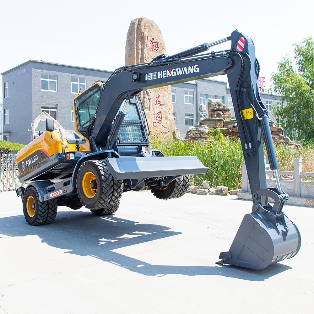7tons 8tons 9tons wheeled mini excavator high quality wheeled excavator with bucket excavator for sale