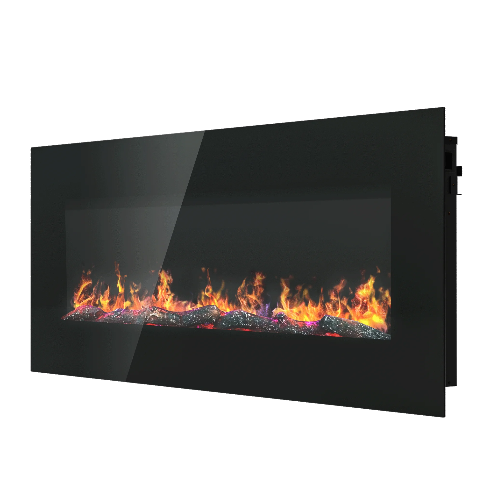OEM Home Decorative Remote Control Built-in decorative wall mounted glass panel insert electric fire place