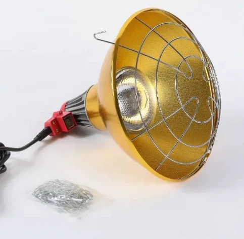 Китайский производитель, тепловая лампа, золотой прочный нагреватель для домашней птицы, алюминиевый абажур для разведения скота для цыплят и свиней