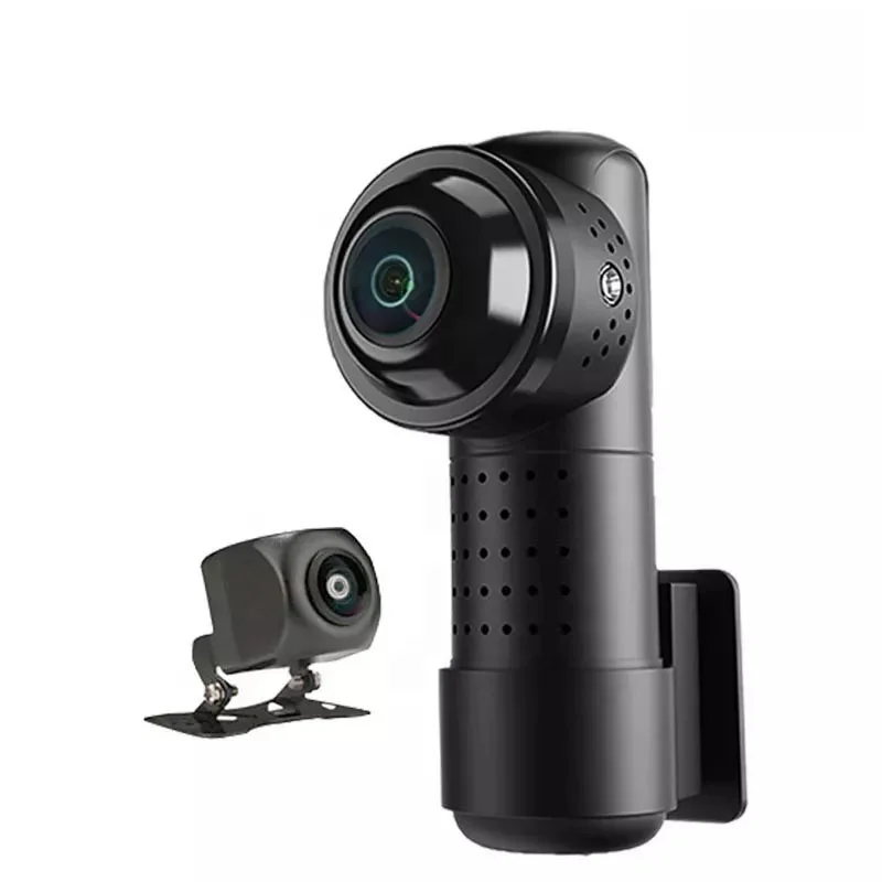 Black Full HD 1080p built in G-sensor Loop recording Car Dvr dash cam phone wifi interconnection dual Camera dashcam