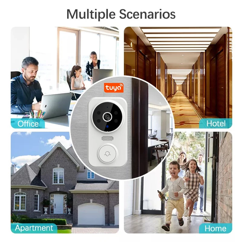 Tuya Home Video Smart Wifi Doorbell Camera Wireless Doorbell with Camera Wireless Ring Doorbell