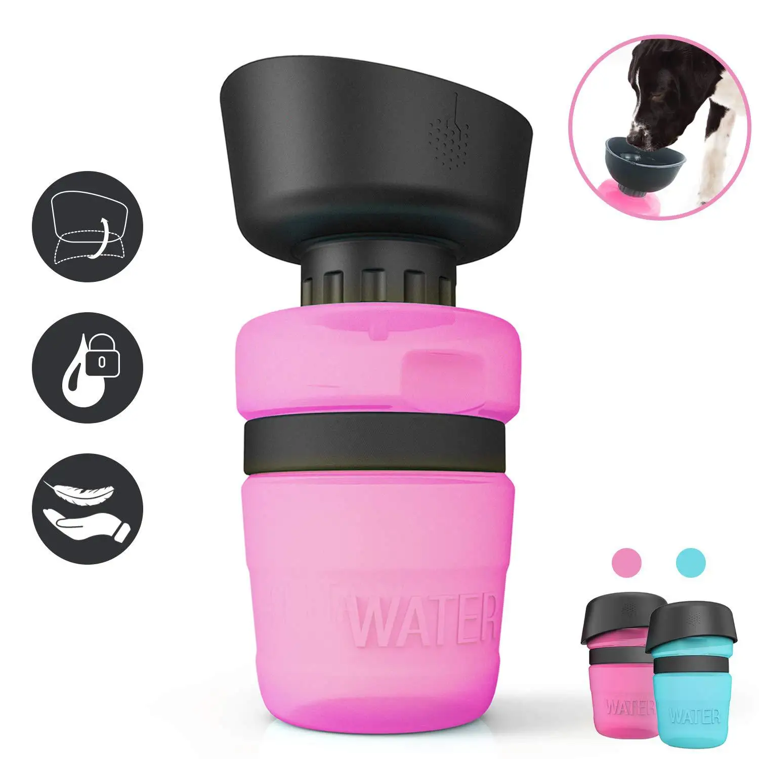 18oz/520ml Animal Feeding Drinking Water Dispenser Outdoor Portable Travel pet Dog Water Bottle  bottle