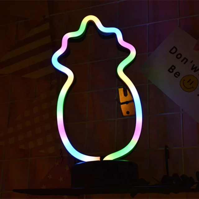 Светодиодная неоновая лампа в виде ананаса для украшения детской спальни