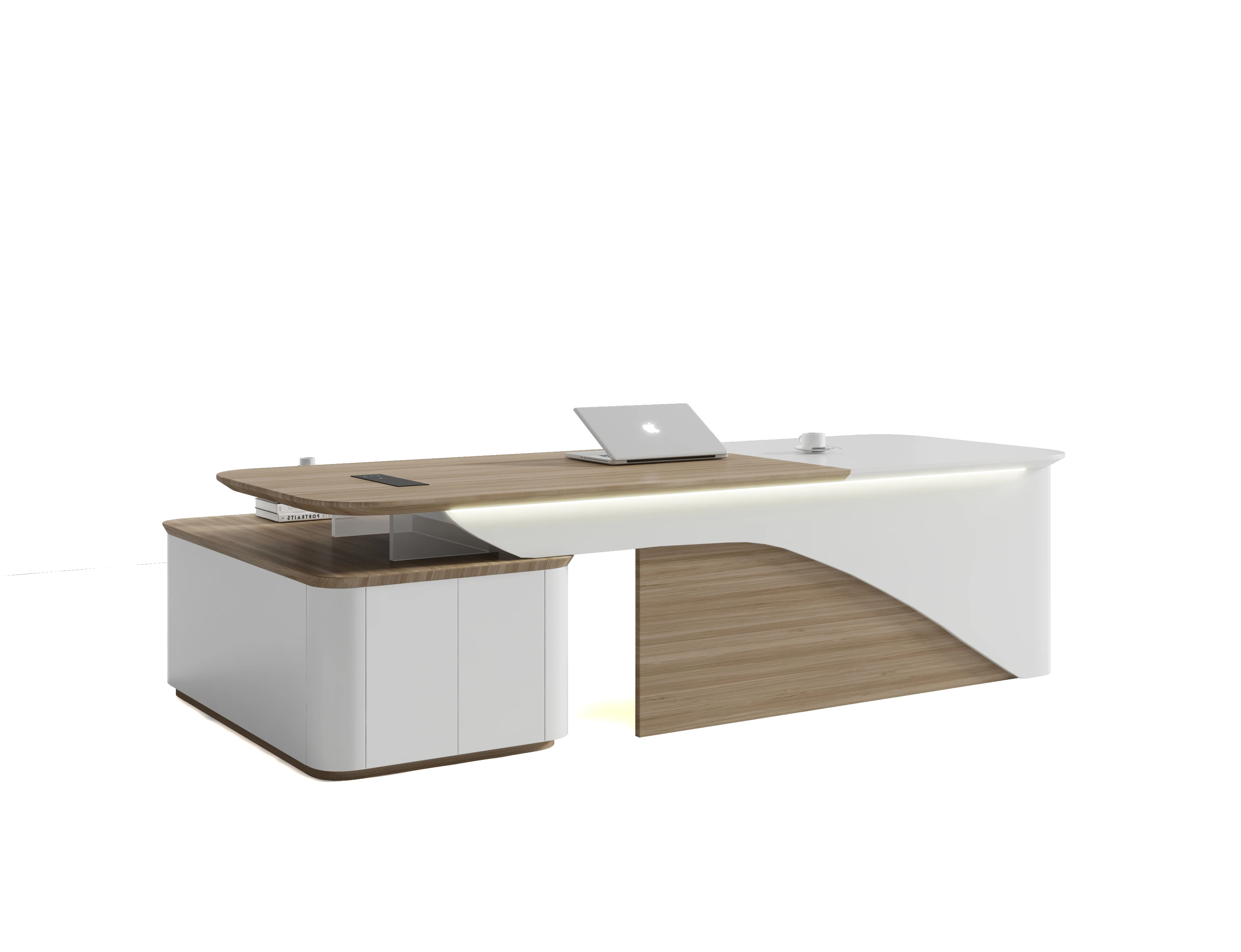 WESOME Simple Modern Office Furniture White High-end Design Executive Desk CEO Table Manager Desk