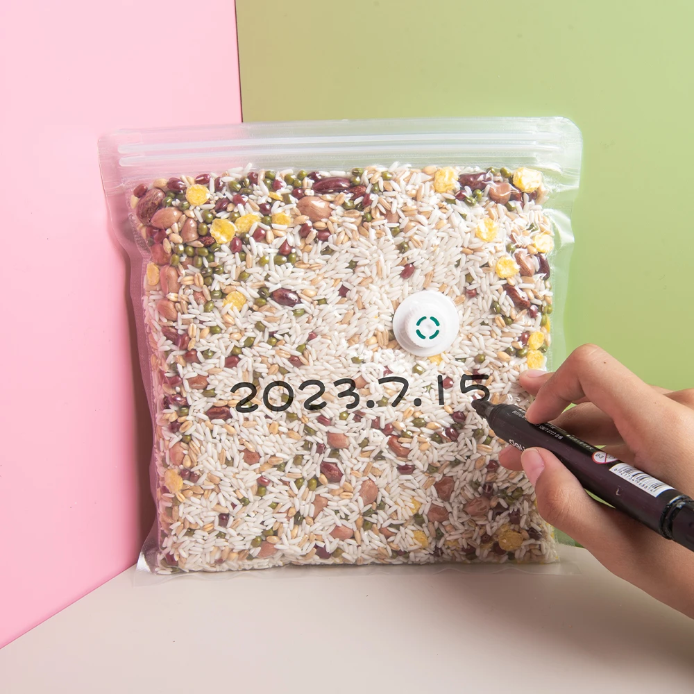 Factory price Vacuum Food Zipper Bags 30% recyclable material Vacuum Storage Bag with Valve