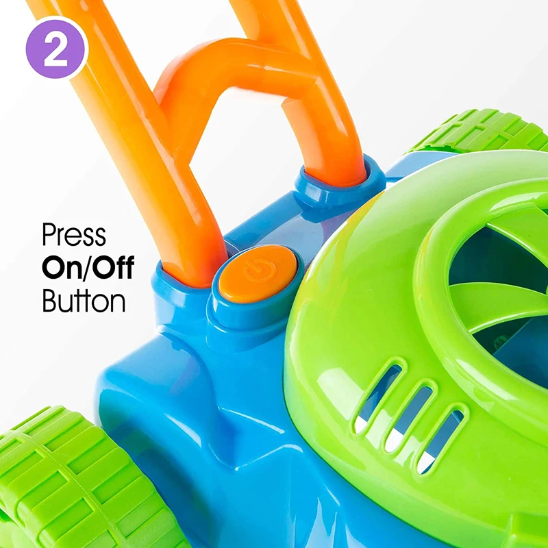 Amazon Hot Selling Electronic Bubble Blower Machine Toys Bubble Lawn Mower Toy for Kids