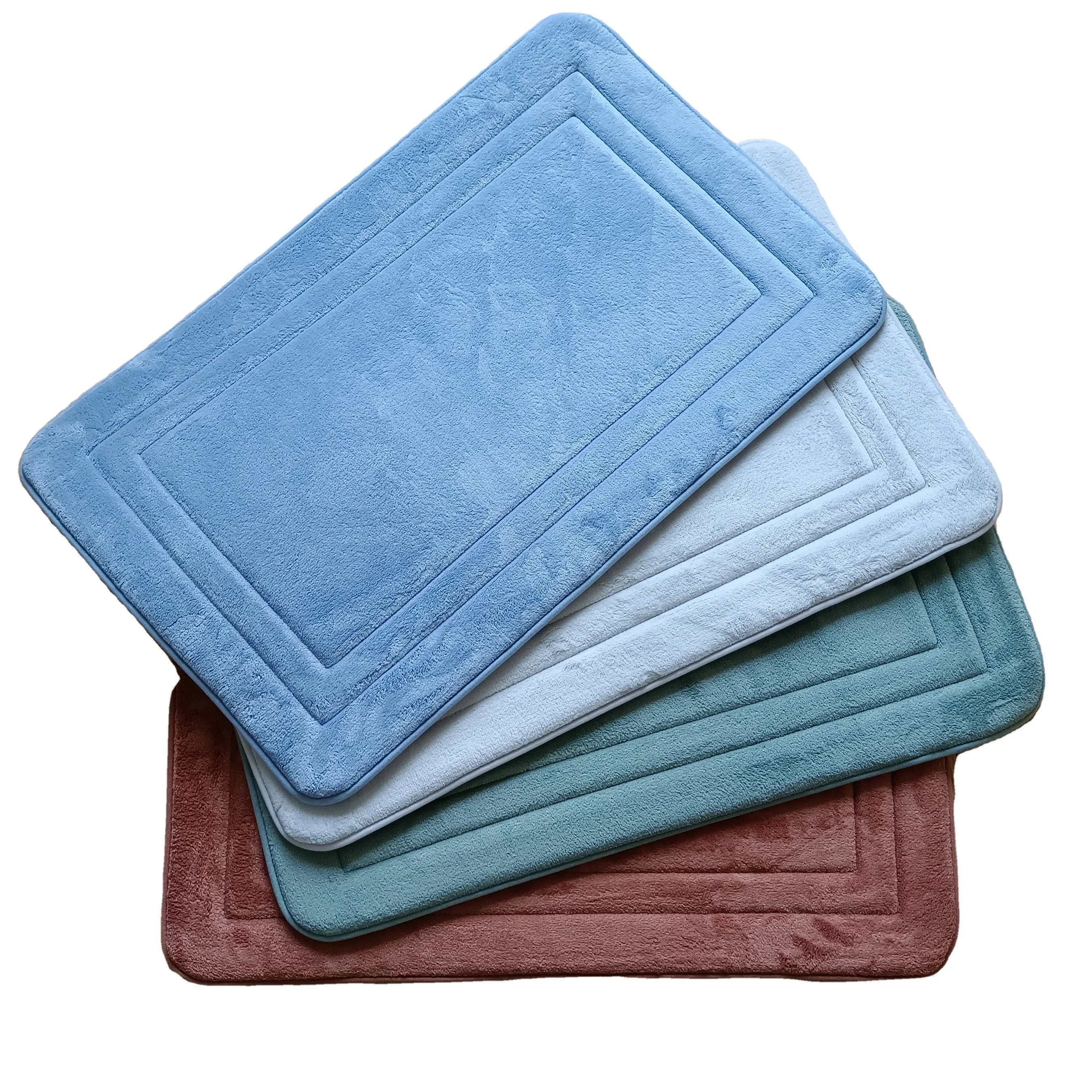 Ультра Lux микрофибра Memory Foam коврик для ванной с вышивкой Стиль Ванна на коврике арабских цифр коврик для ванной