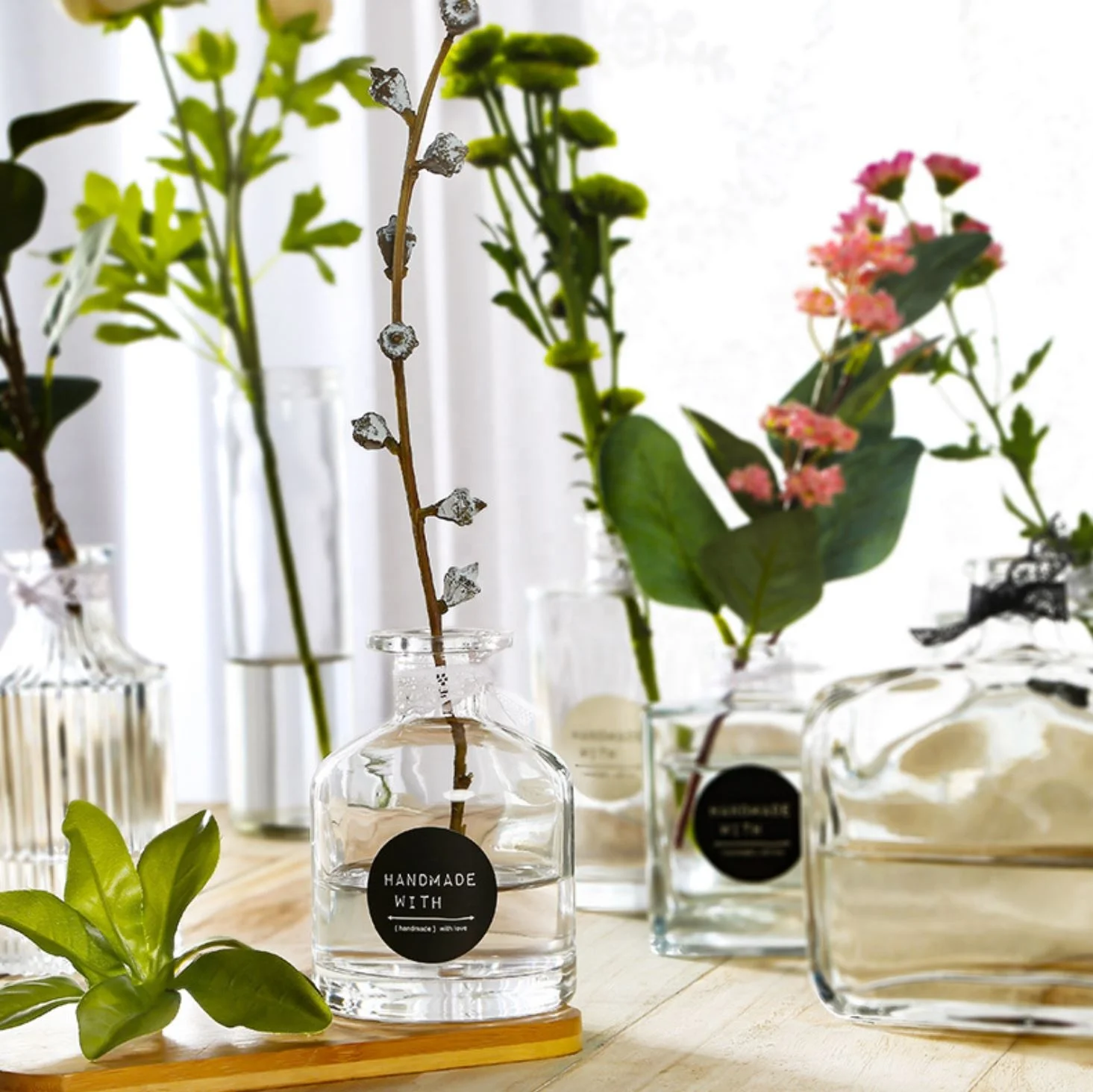 2020 New Nordic clear glass vases for home decoration