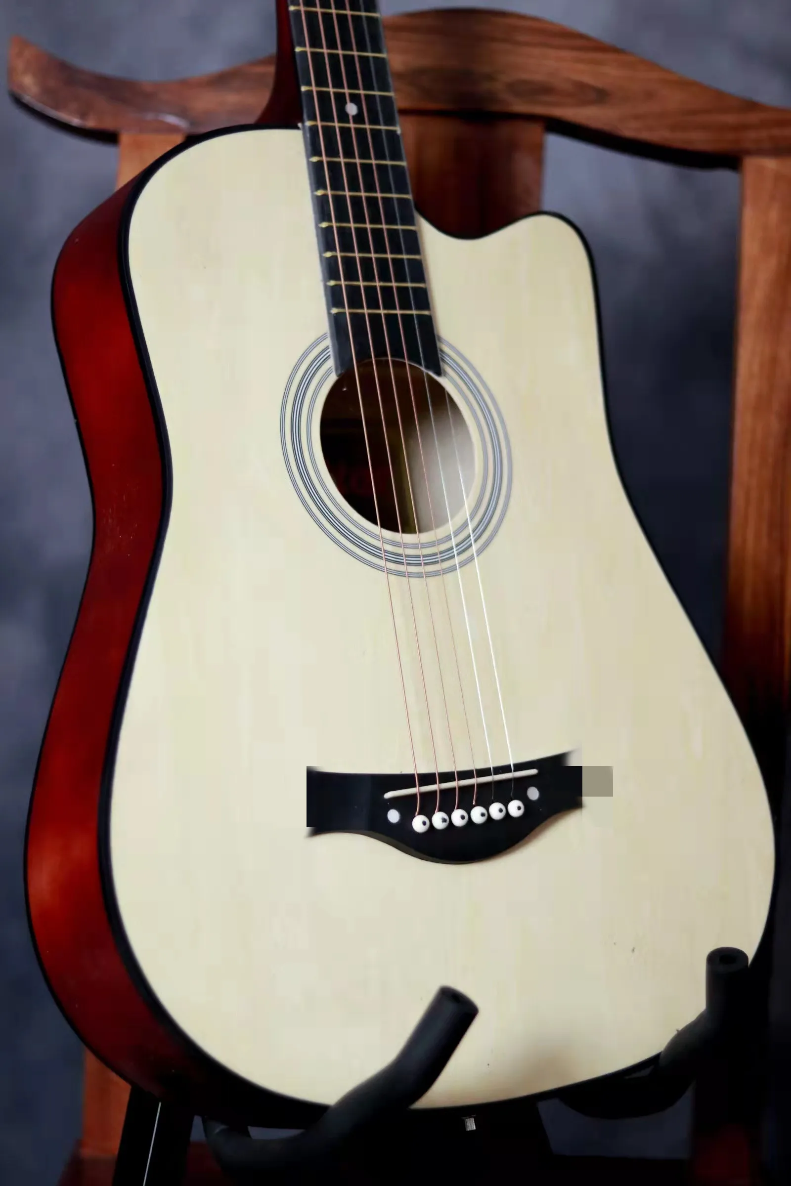 Professional Factory Wholesale Price 38 inch Type Cutway Acoustic Guitar Made in China