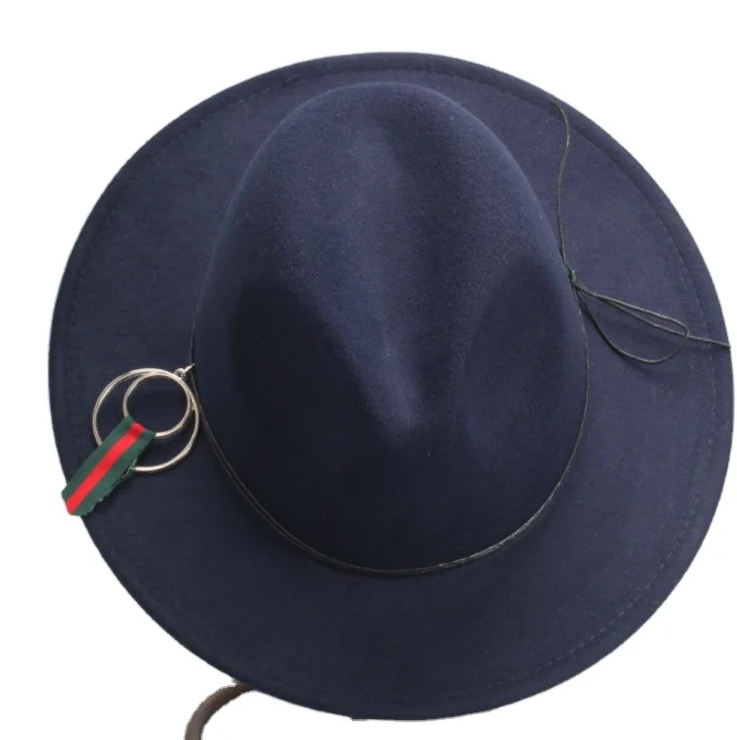 Rbelse Men Felt Wide Brim Panama Style Felt Fedora Hat Women