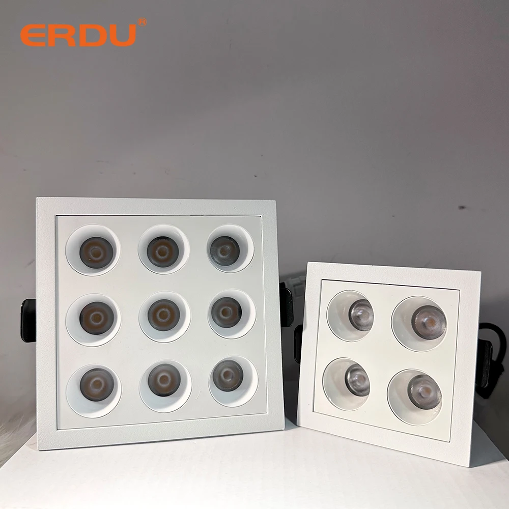 ERDU Led Grill Light Led Recessed Linear Led Spotlight with Anti Glare Lens Commercial Linear Spotlight Downlight
