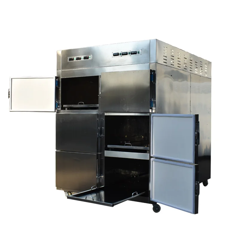 SYSMEDPALACE hot sale 6 cabinet body storage morgue freezer funeral supplies mortuary refrigerators manufacture