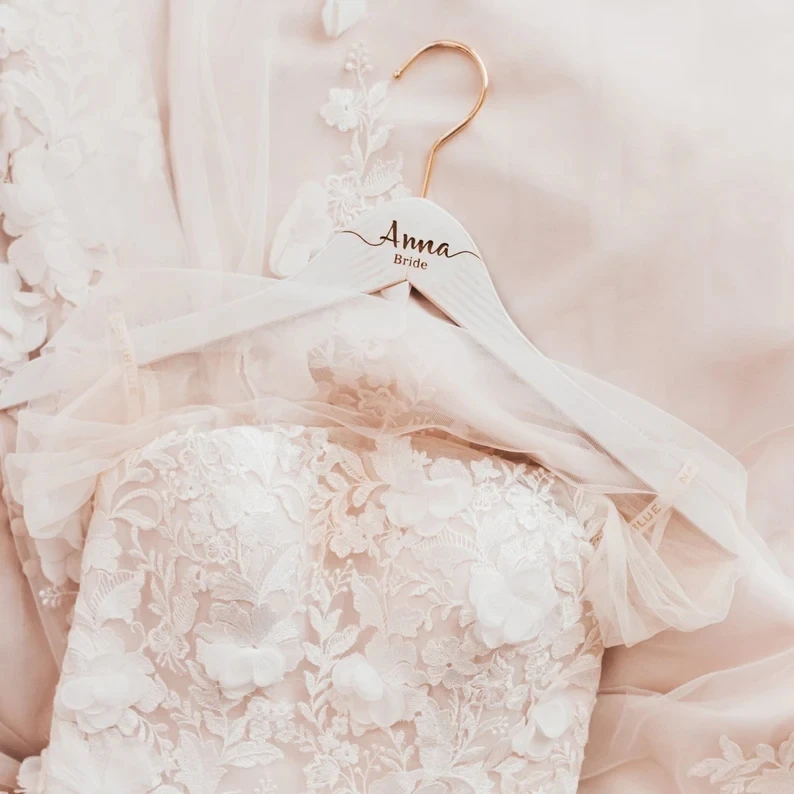 custom logo cloths clothing wood hangers shirt bridal dress non slip wooden white hangers for wedding dresses display hanger