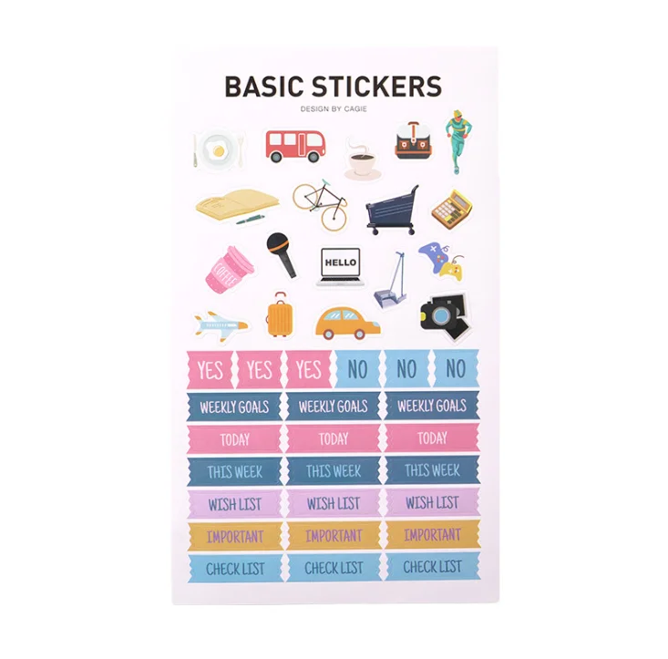 
2021 Creative calendar sticker Personalized hand ledger sticker for N times Stationery cover sheet custom sticker 