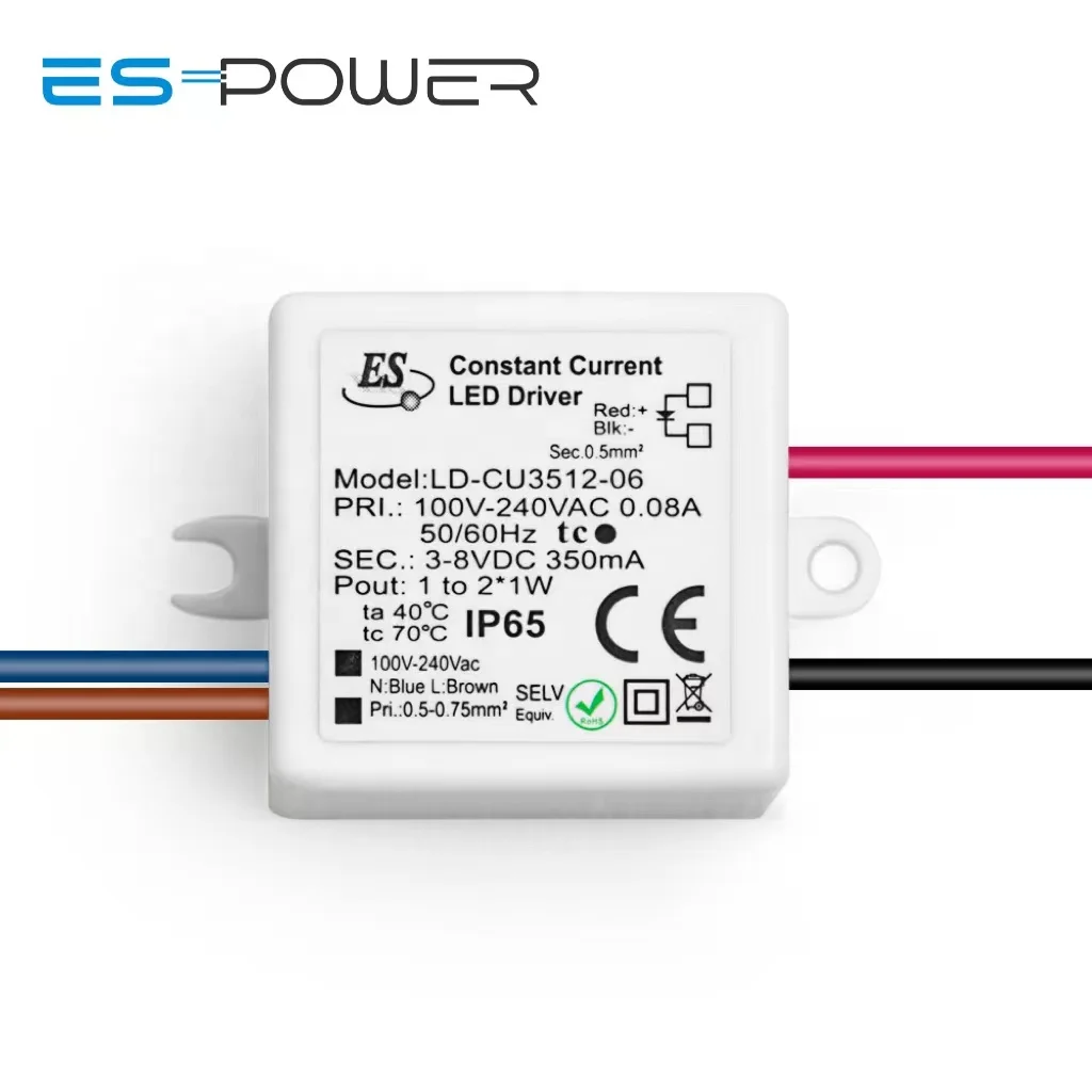 ES 59% efficiency led driver 3w 600mA-680mA 2w 3w 4w Ac-Dc Suppliers Constant Current Led Dimmer Driver