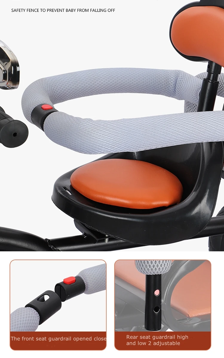 Hot Sales Hummer Model Two-person Baby Tricycle Double Row Baby Trolley 2 Seat Folding Kids Stroller 0-6 Years 3 Wheel Kids Bike