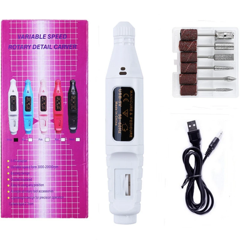 Electric Nail Drill Manicure Machine Pen Pedicure Nail File Nails Art Tools  Equipment Gel Varnish Remove Polishing